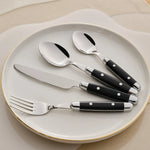 Karaca Alina 24-Piece for 6 People Cutlery Set, Black