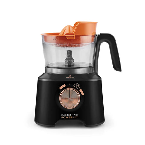 Karaca Mastermaid Power Max 11 in 1 Food Processor, Matte Black Copper, 2500 W