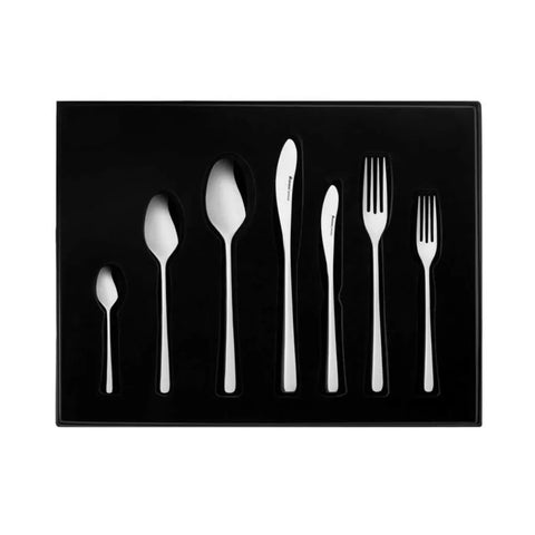 Karaca Influx 84-Piece 316+ Stainless Steel Premium Cutlery Set for 12 People, Silver