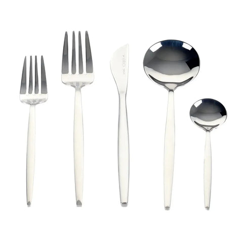 Karaca Orion 30-Piece Stainless Steel Cutlery Set for 6 People, Silver