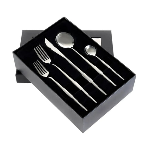 Karaca Orion 30-Piece Stainless Steel Cutlery Set for 6 People, Silver