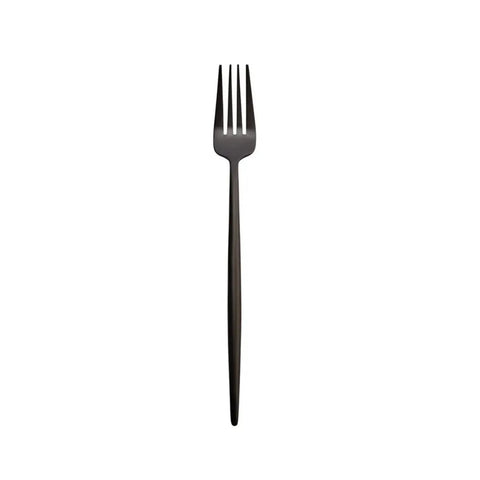 Karaca Jupiter 60-Piece Stainless Steel Cutlery Set for 12 People, Matte Black