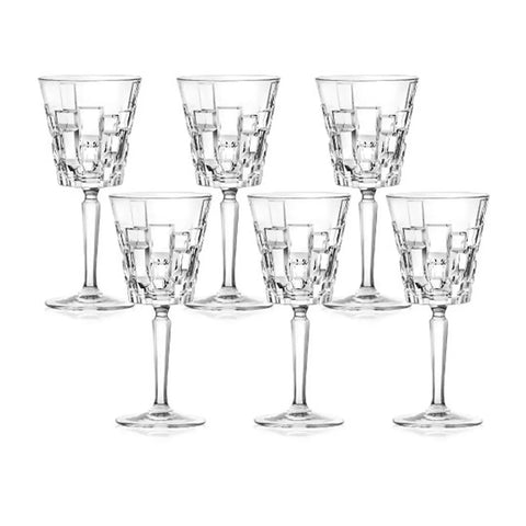 RCR Etna 6-Piece Wine Glass Set for 6 People, 280ml, Transparent