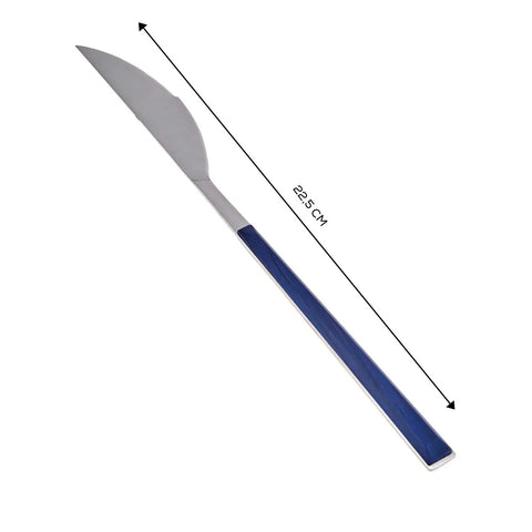 Karaca Salzburg Stainless Steel Table Knife, 22.5cm, Indigo Silver