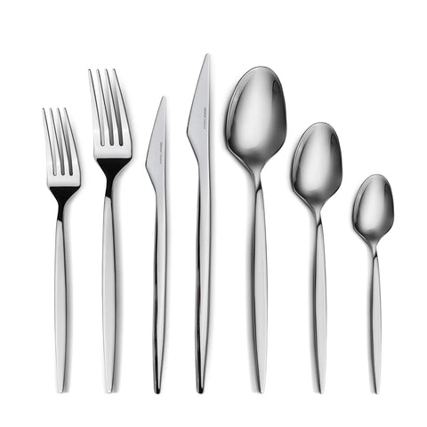 Karaca New Thor 84-Piece Stainless Steel Cutlery Set for 12 People, Silver