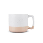 Karaca Maybel Stoneware Mug, 400ml, White-Light Orange