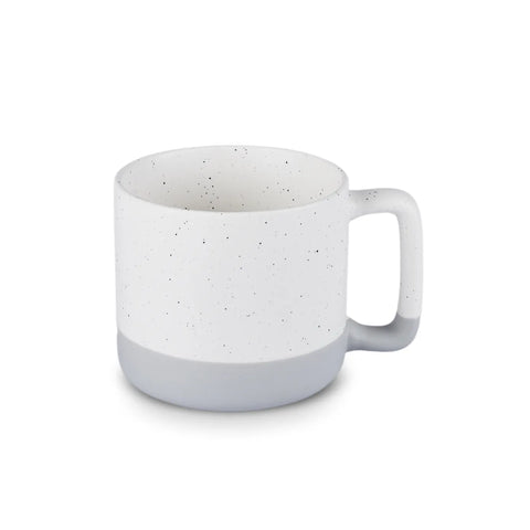 Karaca Maybel Stoneware Mug, 400ml, White-Grey Orange