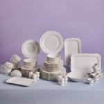 Karaca Vera 84-Piece Porcelain Dinner Set for 12 People, White