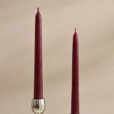 Karaca Home Andy 2-Piece Candle, 24cm, Burgundy