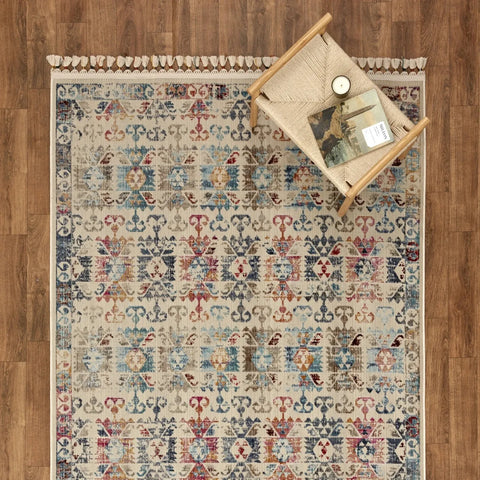 Kasmir Rugs 7/24 Jute Embroidery Rug, 120cmx180cm, Multi