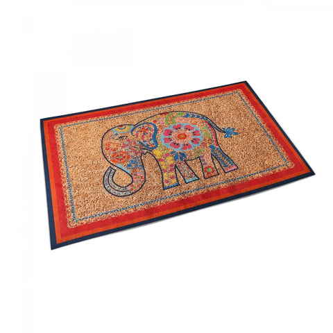 Kasmir Rugs 7/24 Sare Elephant Decorative Door Mat, 45cmx75cm, Multi