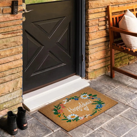 Kaşmir Rugs 7/24 Welcome Coco Door Mat, 45cmx75cm, Multi