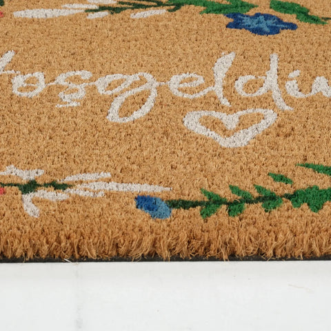 Kaşmir Rugs 7/24 Welcome Coco Door Mat, 45cmx75cm, Multi