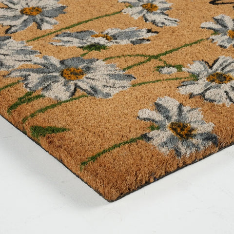 Kaşmir Rugs 7/24 Daisy Welcome Coco Door Mat, 45cmx75cm, Multi