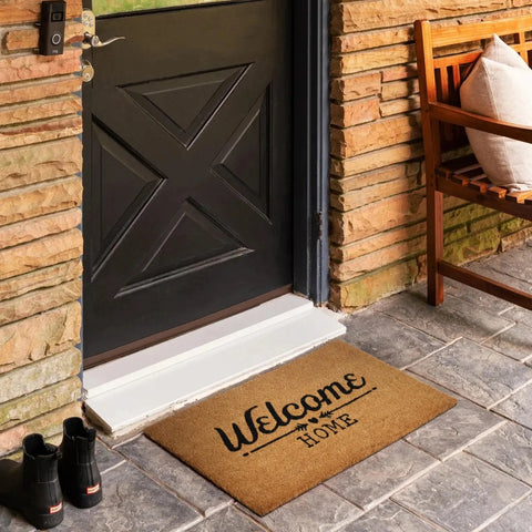 Kaşmir Rugs 7/24 Welcome Home Coco Door Mat, 45cmx75cm, Multi