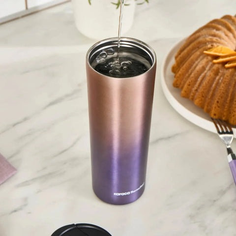 Karaca Violet Stainless Steel Flask, 450ml, Multi