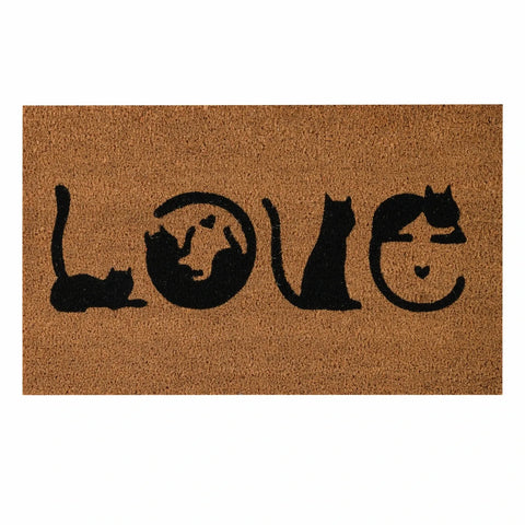 Kasmir Rugs Cat Love Coco Door Mat, 45cmx75cm, Multi