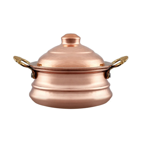 Karaca Alacahöyük Copper Stockpot with Lid, 8cm, Copper