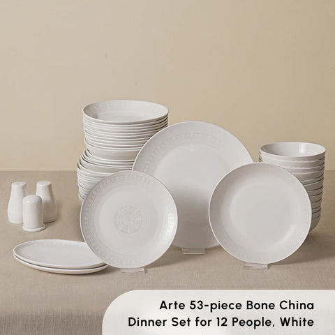 KARACA ARTE 53-PIECE 12 PERSON, WHITE01