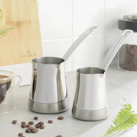 Karaca Win Induction Coffee Pot Set, Steel