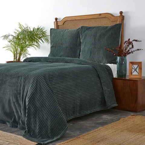 Karaca Home Joena Soft Bedspread Set, Double, Green