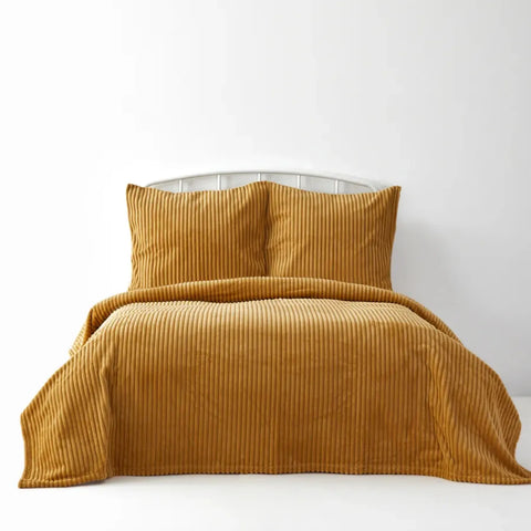 Karaca Home Joena Bedspread Set, Double, Mustard