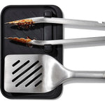 Oxo Good Grips 3-Piece Grilling Tool Set, Black Grey