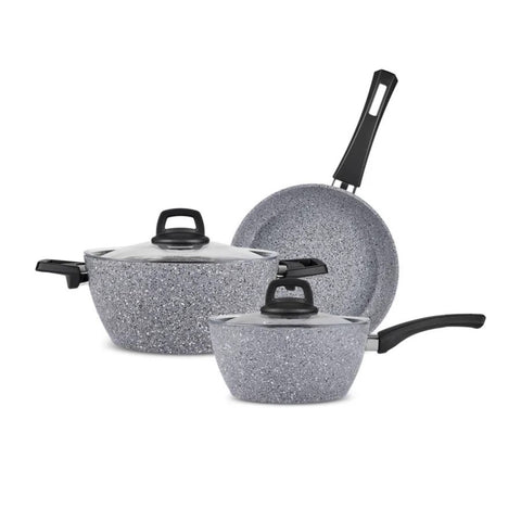 Karaca Gris Biogranite 5-Piece Induction Cookware Set, Grey