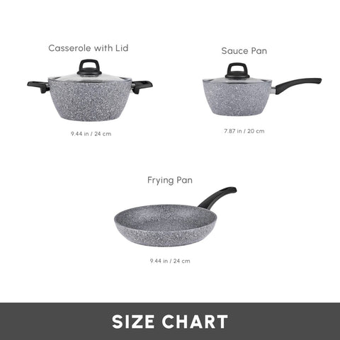 Karaca Gris Biogranite 5-Piece Induction Cookware Set, Grey