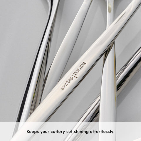 Karaca Braga 84-Piece Stainless Steel Cutlery Set for 12 People, Platin