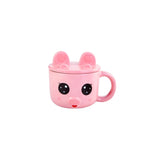 Karaca Animal Piglet Stoneware Holder Mug, 370ml, Pink